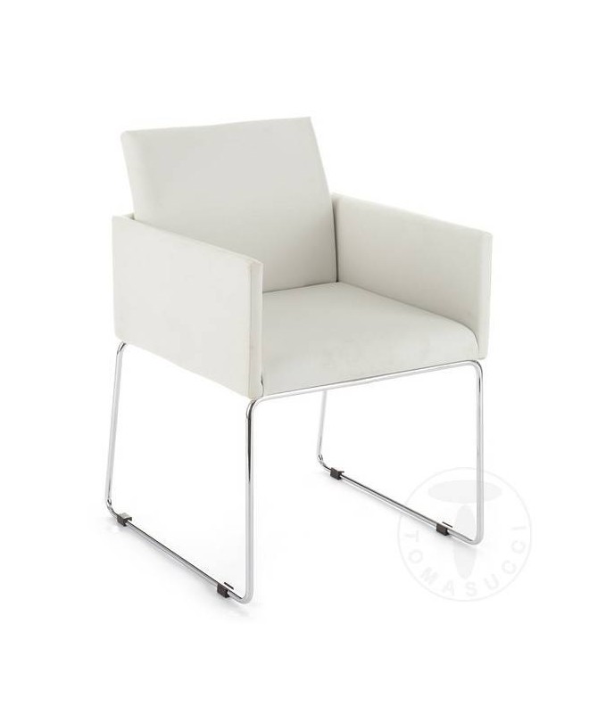 Sedia in pelle sintetica Emma - set da 2 bianco