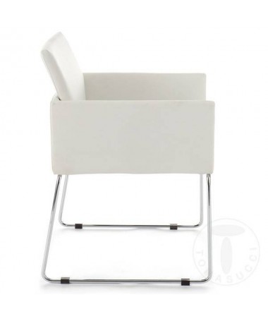 Zoom Sedia in pelle sintetica Emma - set da 2 bianco