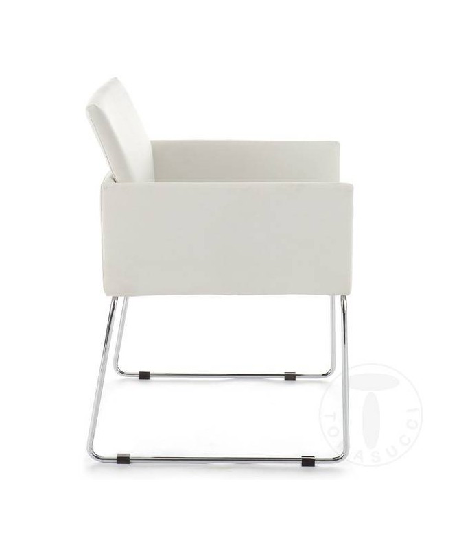 Sedia in pelle sintetica Emma - set da 2 bianco