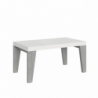 Tavolo allungabile 90x160/264 cm Naxy Mix piano Bianco Frassino - gambe Noce