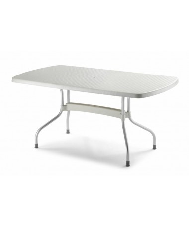 Zoom Tavolo Olimpo ribaltabile 160 x 90 in tecnopolimero intrecciato e alluminio