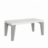 Tavolo allungabile 90x180/284 cm Naxy Mix piano Bianco Frassino - gambe Noce