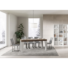 Tavolo allungabile 90x180/284 cm Naxy Mix piano Bianco Frassino - gambe Noce