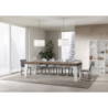 Tavolo allungabile 90x180/284 cm Naxy Mix piano Bianco Frassino - gambe Noce