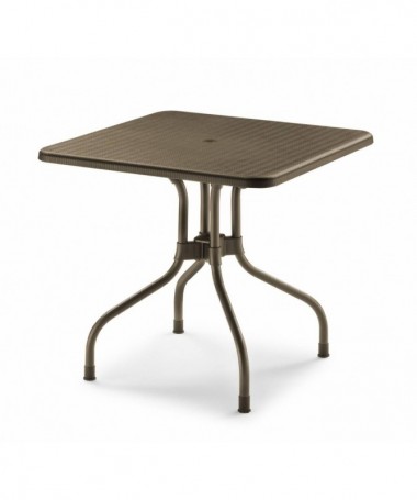 Tavolo Olimpo ribaltabile 80 x 80 in polipropilene e alluminio