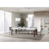 Tavolo allungabile 90x160/420 cm Naxy Mix piano Bianco Frassino - gambe Noce