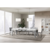 Tavolo allungabile 90x160/420 cm Naxy Mix piano Bianco Frassino - gambe Noce