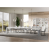 Tavolo allungabile 90x160/420 cm Naxy Mix piano Bianco Frassino - gambe Noce