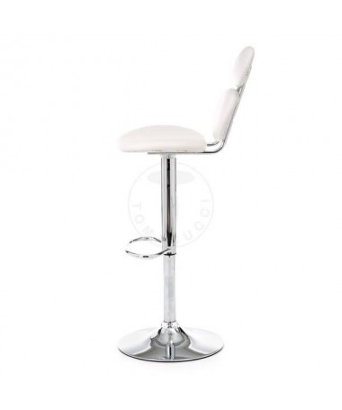 Sgabello in pelle sintetica Cetus - set da 2 bianco