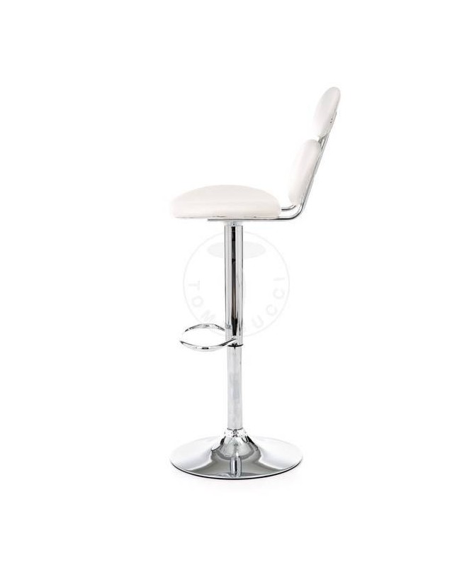 Sgabello in pelle sintetica Cetus - set da 2 bianco