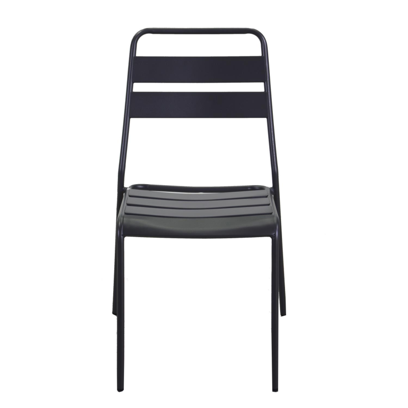 Set Tavolo metallo + 2 Sedie metallo Rovigo antracite cm 50x54h42/87