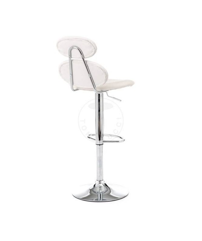 Sgabello in pelle sintetica Cetus - set da 2 bianco