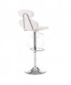 Sgabello in pelle sintetica Cetus - set da 2 bianco