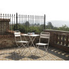 Set Tavolo metallo + 2 Sedie metallo rovigo pieghevole bianco cm 44x53h45/86