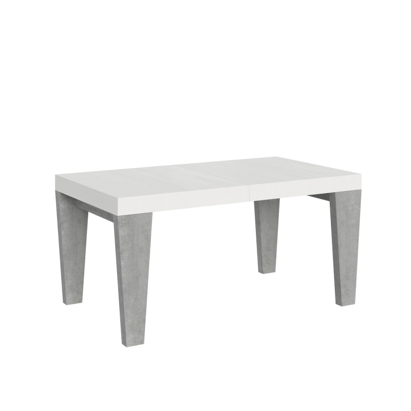 Tavolo allungabile 90x160/264 cm Spimbo Mix piano Bianco Frassino - gambe Noce