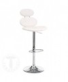 Sgabello in pelle sintetica Cetus - set da 2 bianco