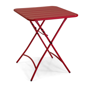 Set Tavolo metallo + 2 Sedie metallo rovigo pieghevole rossa cm 44x53h45/86
