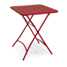 Set Tavolo metallo + 2 Sedie metallo rovigo pieghevole rossa cm 44x53h45/86