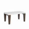 Tavolo allungabile 90x160/420 cm Spimbo Mix piano Bianco Frassino - gambe Noce