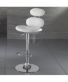 Sgabello in pelle sintetica Cetus - set da 2 bianco