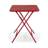 Set Tavolo metallo + 2 Sedie metallo rovigo pieghevole rossa cm 44x53h45/86