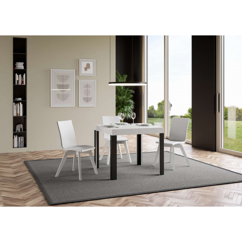 Tavolo allungabile 90x90/246 cm Linea telaio Antracite