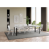 Tavolo allungabile 90x90/246 cm Linea telaio Antracite
