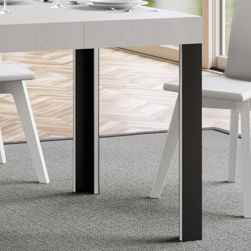 Tavolo allungabile 90x90/246 cm Linea telaio Antracite