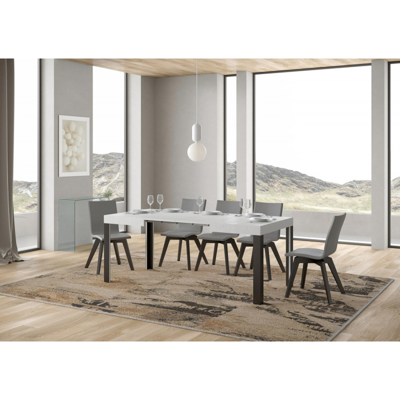 Tavolo allungabile 70x110/194 cm Linea telaio Antracite