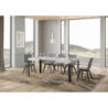 Tavolo allungabile 70x110/194 cm Linea telaio Antracite