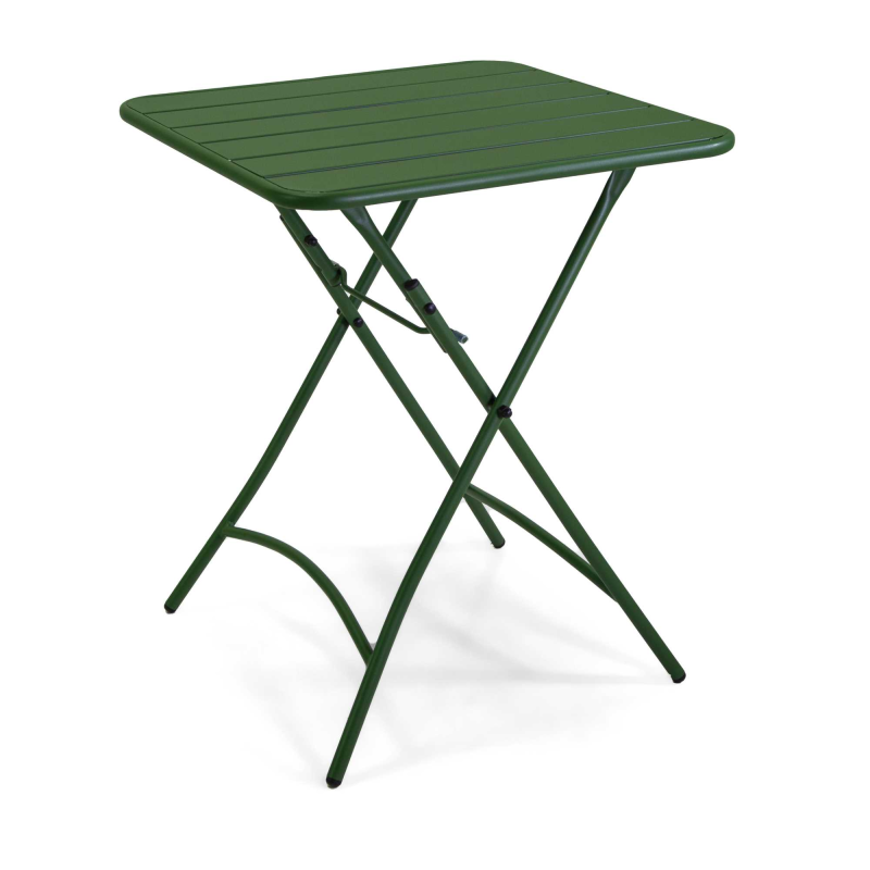 Set Tavolo metallo + 2 Sedie metallo rovigo pieghevole verde cm 44x53h45/86