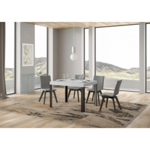 Zoom Tavolo allungabile 80x120/204 cm Linea telaio Antracite