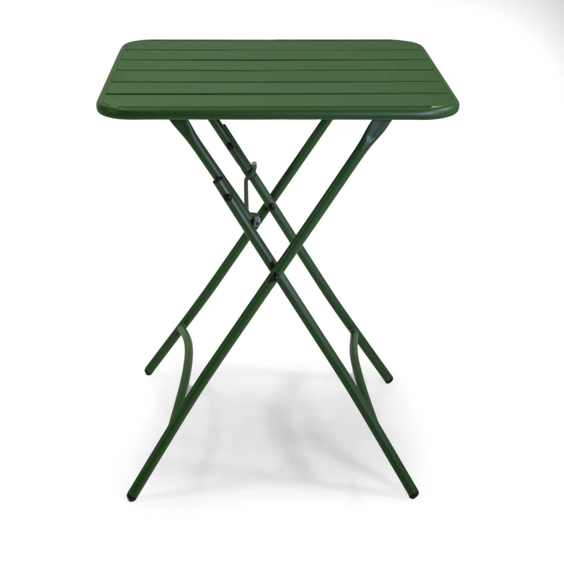 Set Tavolo metallo + 2 Sedie metallo rovigo pieghevole verde cm 44x53h45/86