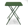Set Tavolo metallo + 2 Sedie metallo rovigo pieghevole verde cm 44x53h45/86