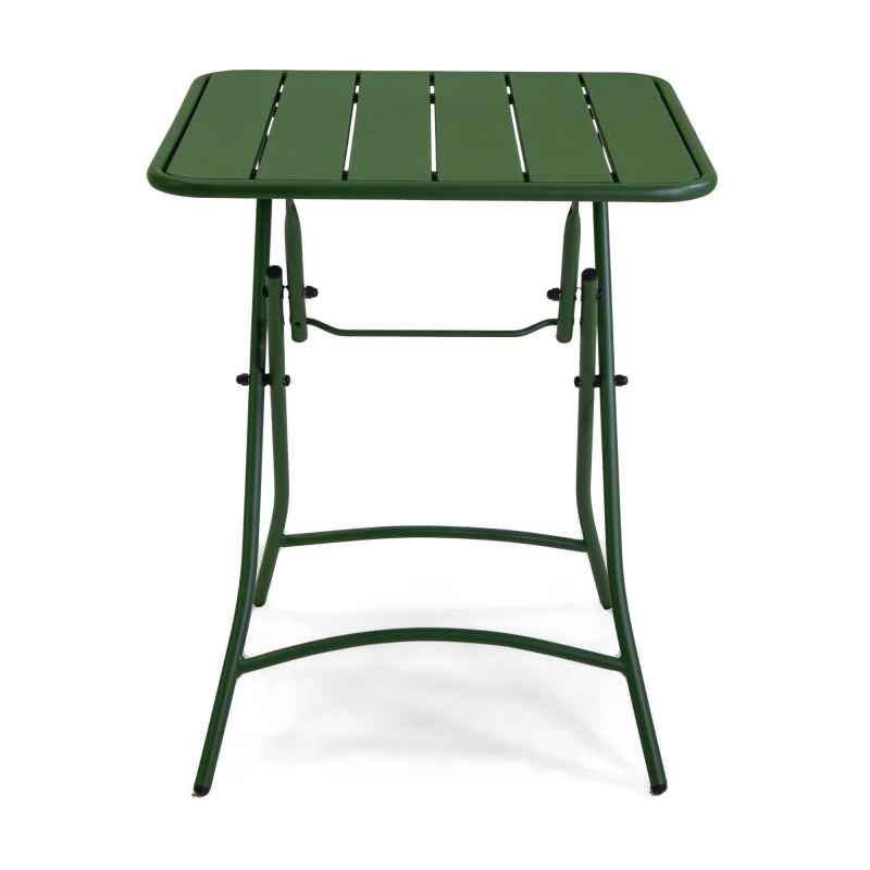 Set Tavolo metallo + 2 Sedie metallo rovigo pieghevole verde cm 44x53h45/86