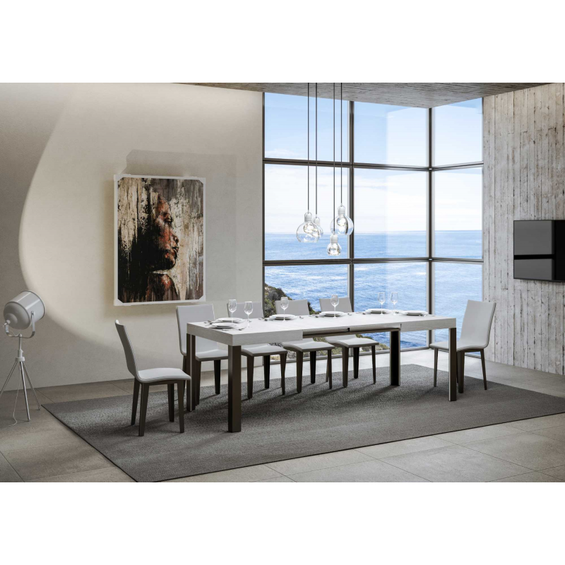Tavolo allungabile 90x120/224 cm Linea telaio Antracite