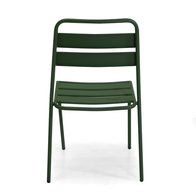 Set Tavolo metallo + 2 Sedie metallo Rovigo verde cm 50x54h42/87