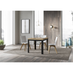Zoom Tavolo apribile 90x90/180 cm Linea Libra telaio Antracite