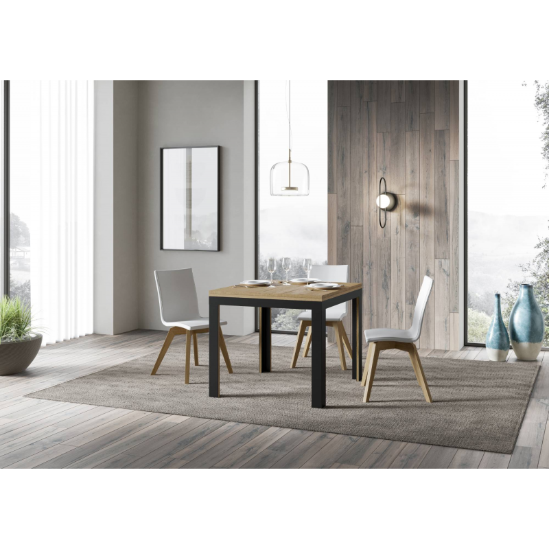 Tavolo apribile 90x90/180 cm Linea Libra telaio Antracite