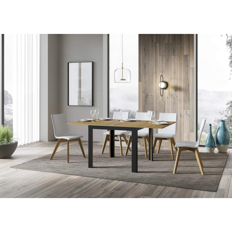 Tavolo apribile 90x90/180 cm Linea Libra telaio Antracite
