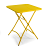 Set Tavolo metallo + 2 Sedie metallo rovigo pieghevole gialla cm 44x53h45/86