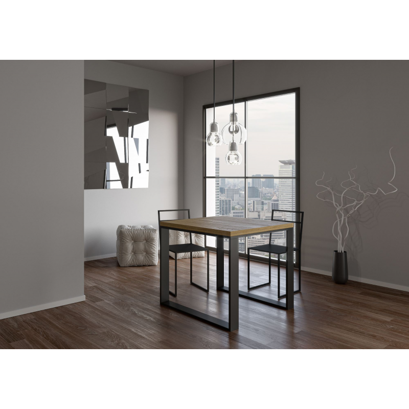 Tavolo apribile 90x90/180 cm Tecno Libra telaio Antracite