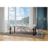 Tavolo allungabile 90x90/246 cm Tecno telaio Antracite