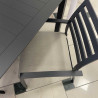 Set Tavolo alluminio + 6 Poltrone alluminio boston antracite con cuscino grigio cm58x57h88