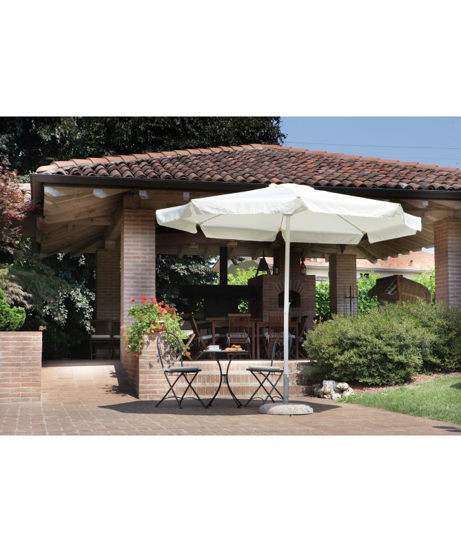 Set Tavolo alluminio + 6 Poltrone alluminio boston antracite con cuscino grigio cm58x57h88