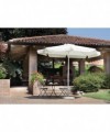 Set Tavolo alluminio + 6 Poltrone alluminio boston antracite con cuscino grigio cm58x57h88