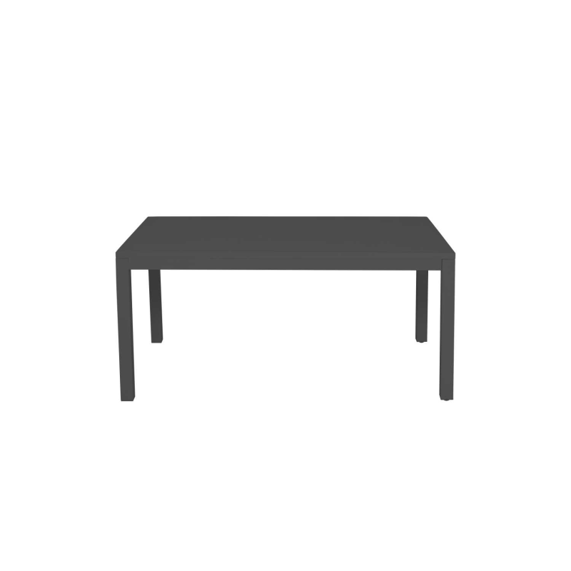 Set Tavolo alluminio + 6 Poltrone alluminio boston antracite con cuscino grigio cm58x57h88