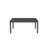 Set Tavolo alluminio + 6 Poltrone alluminio boston antracite con cuscino grigio cm58x57h88