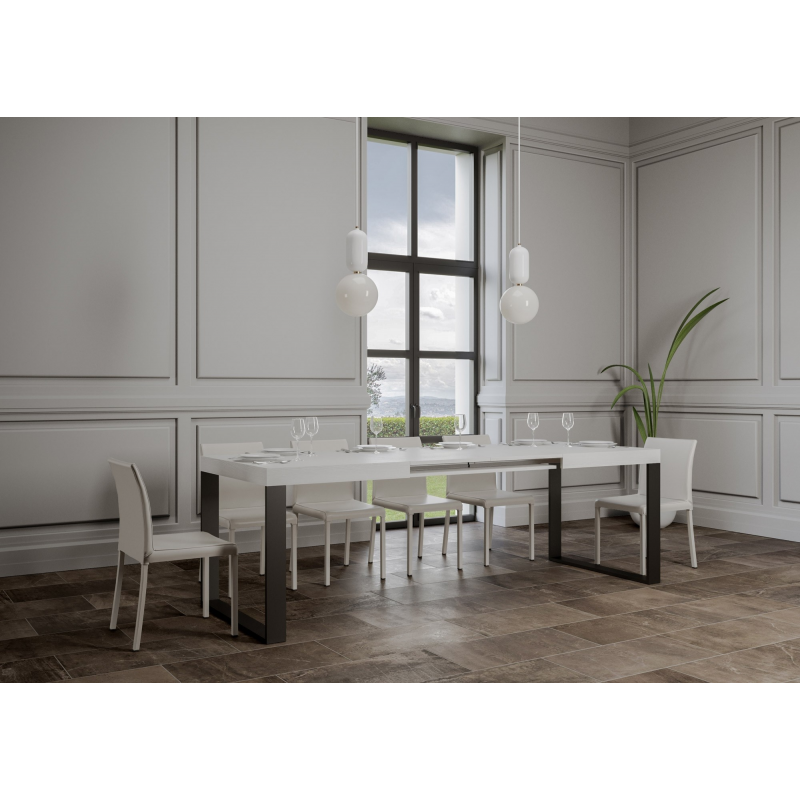 Tavolo allungabile 90x160/264 cm Tecno telaio Antracite