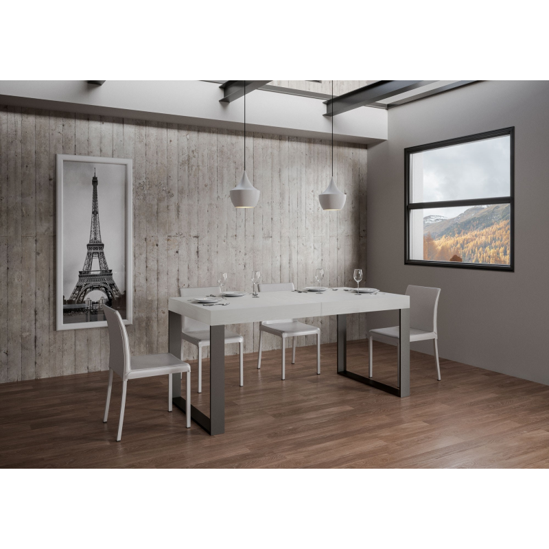 Tavolo allungabile 90x180/284 cm Tecno telaio Antracite